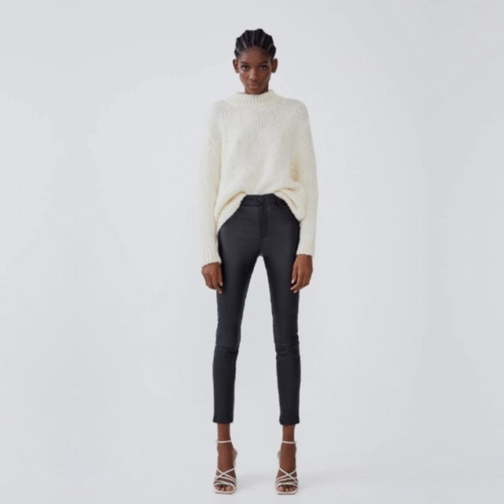Zara Wax Effect Pants (skinny)